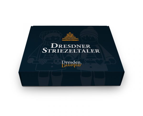 Nachtblaue Striezeltaler-Geschenkbox