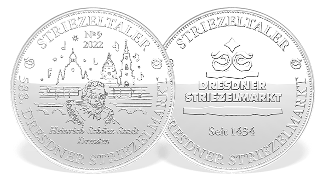 Striezeltaler 2022 Motiv "Heinrich Schütz"