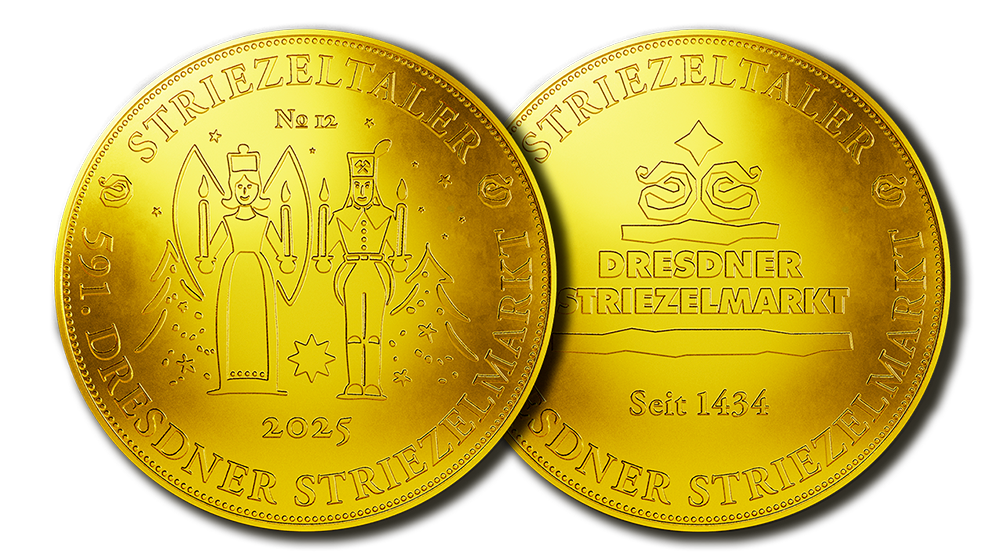 Dresdner Striezeltaler 2025 Ansicht beidseitig